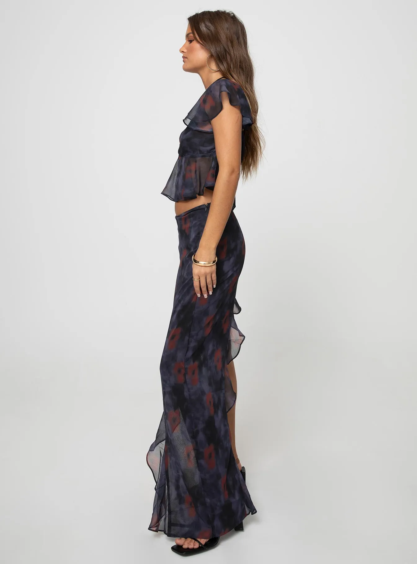 Kelber Maxi Skirt Purple / Multi sold by Princess Polly product image thumbnail 4