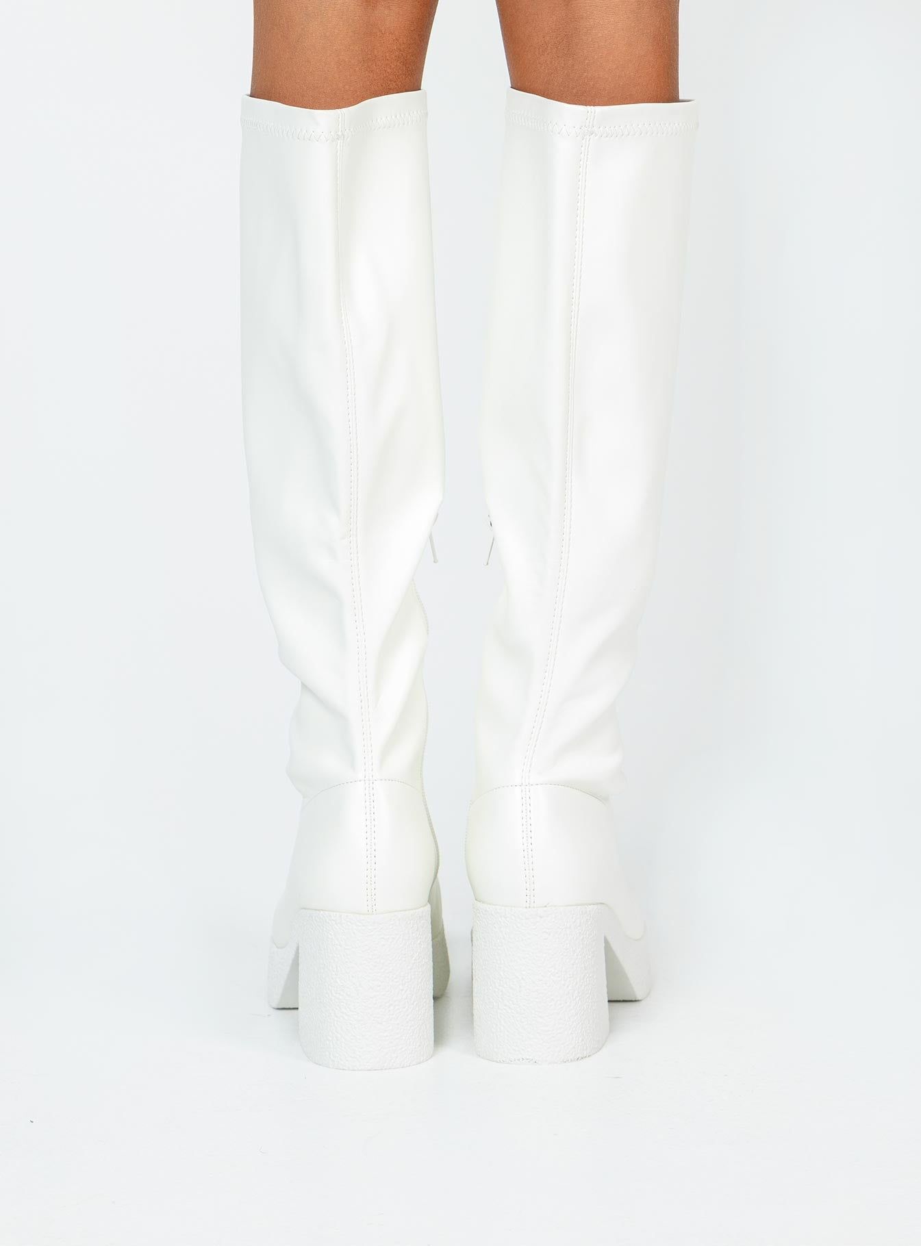 Westcott Knee High Boots White sold by Princess Polly product image thumbnail 4