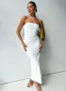 Ruskin Strapless Maxi Dress White sold by Princess Polly