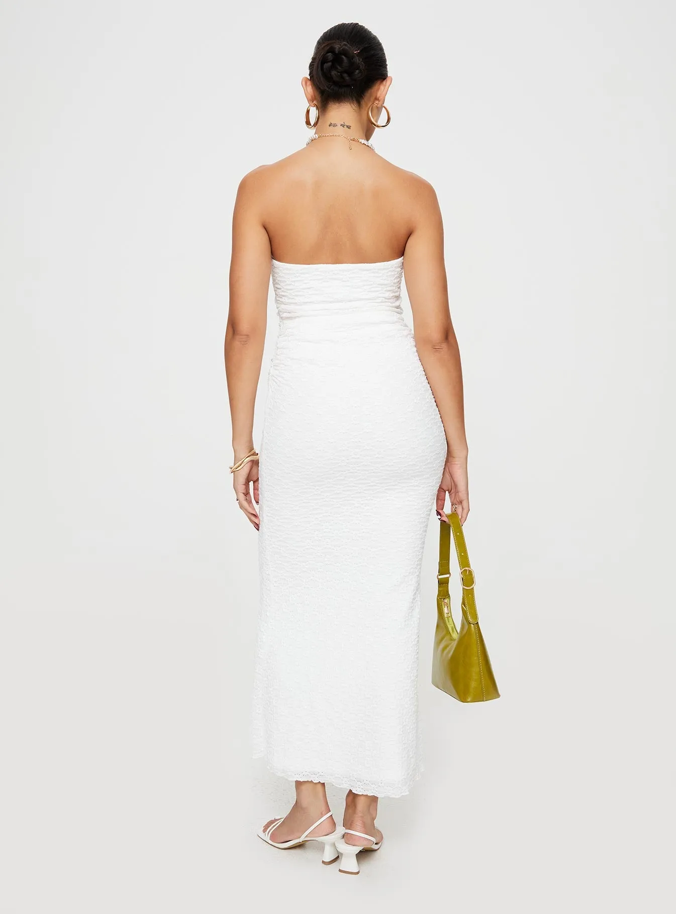 Ruskin Strapless Maxi Dress White sold by Princess Polly product image thumbnail 5