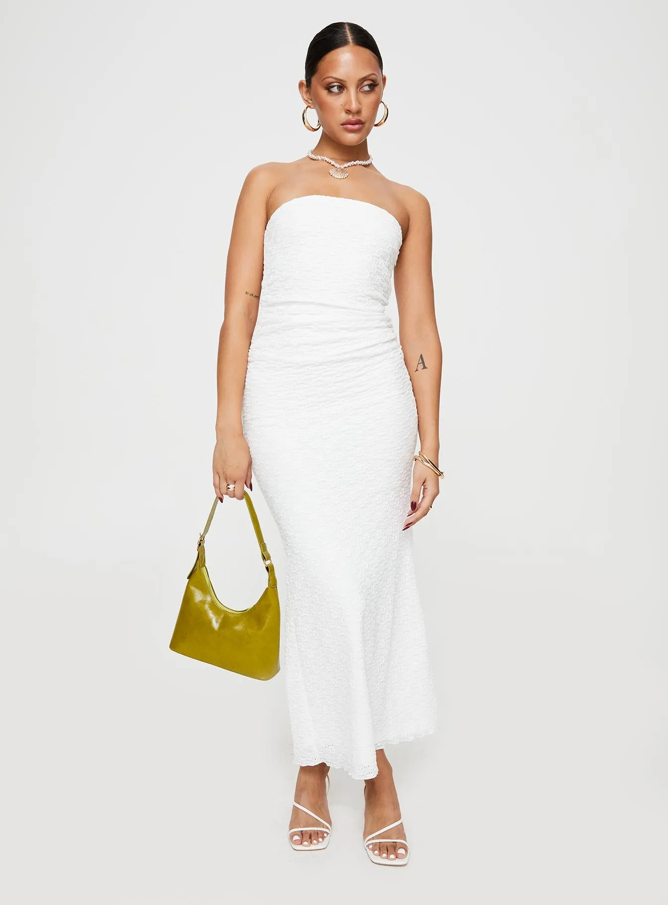 Ruskin Strapless Maxi Dress White sold by Princess Polly product image thumbnail 2