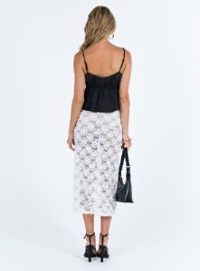 Ella-rae Midi Skirt White sold by Princess Polly