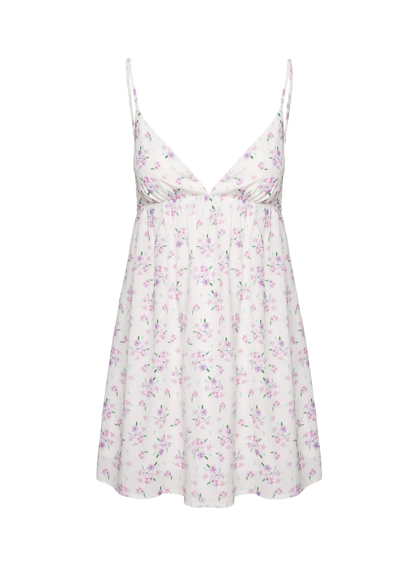 Koko Mini Dress Cream Floral Petite sold by Princess Polly product image thumbnail 5