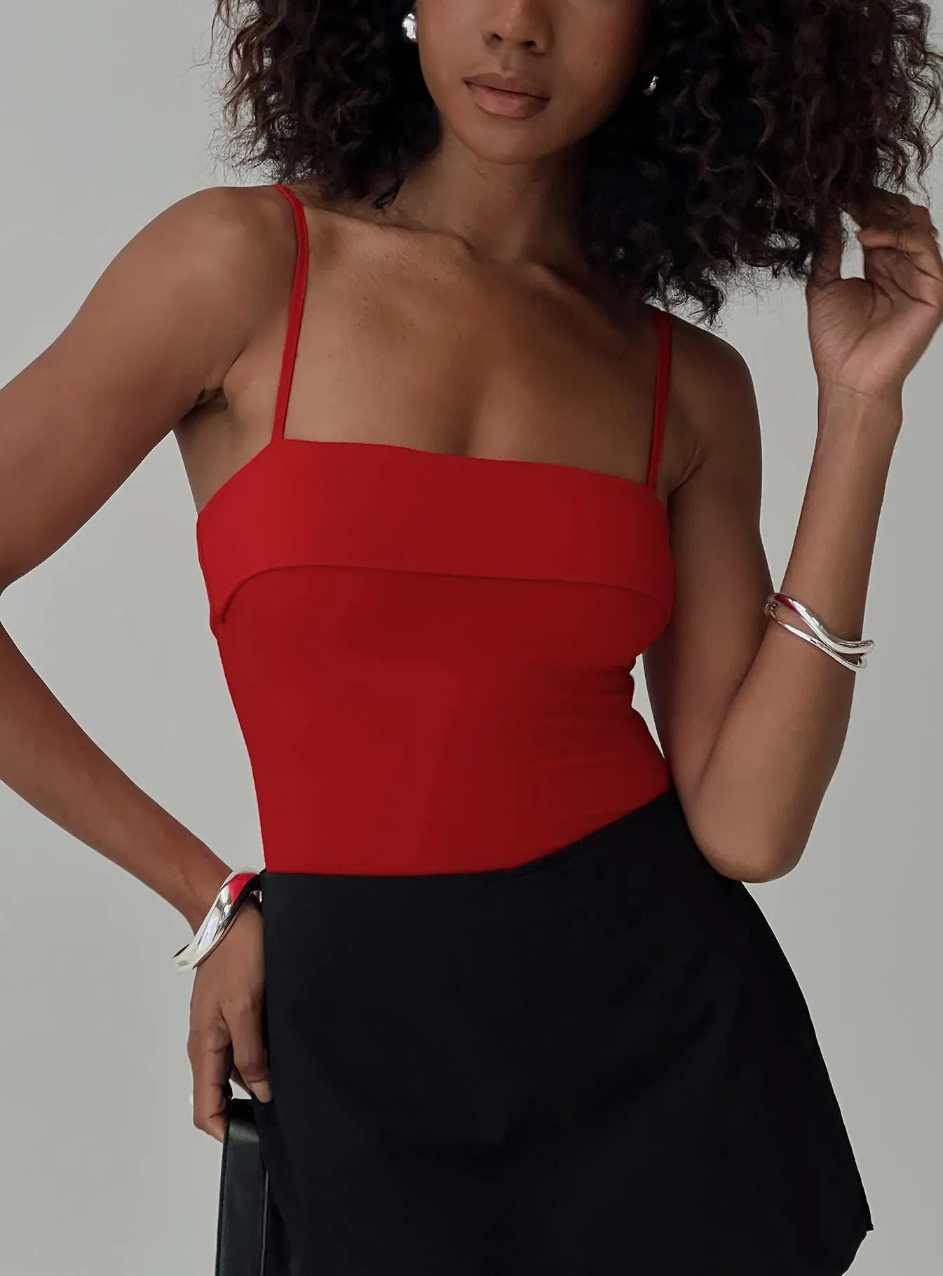 Lilani Bodysuit Red sold by Princess Polly