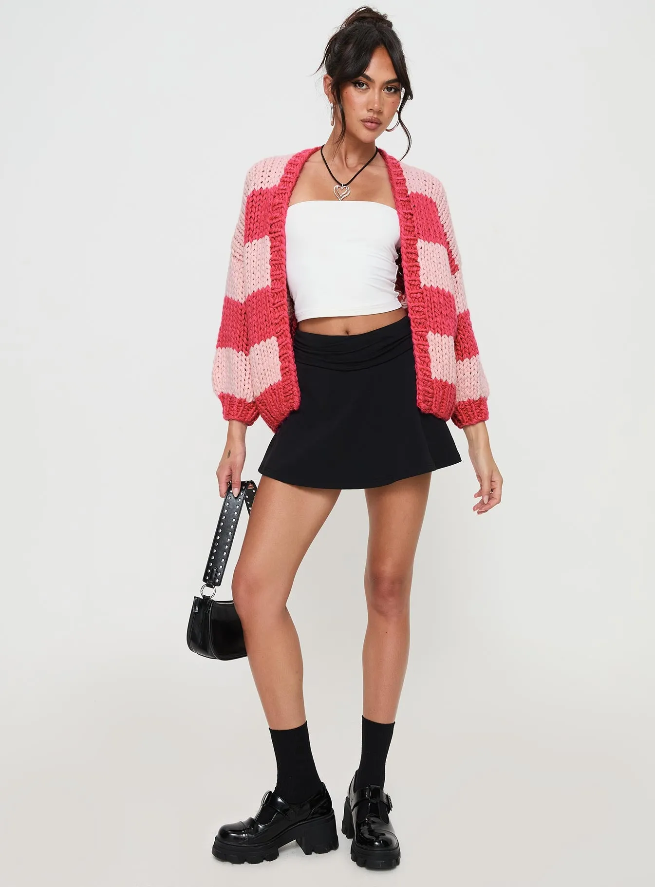 Lester Knit Cardigan Pink Stripe sold by Princess Polly product image thumbnail 3
