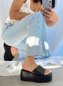 Zimmer Platform Sandals Black sold by Princess Polly