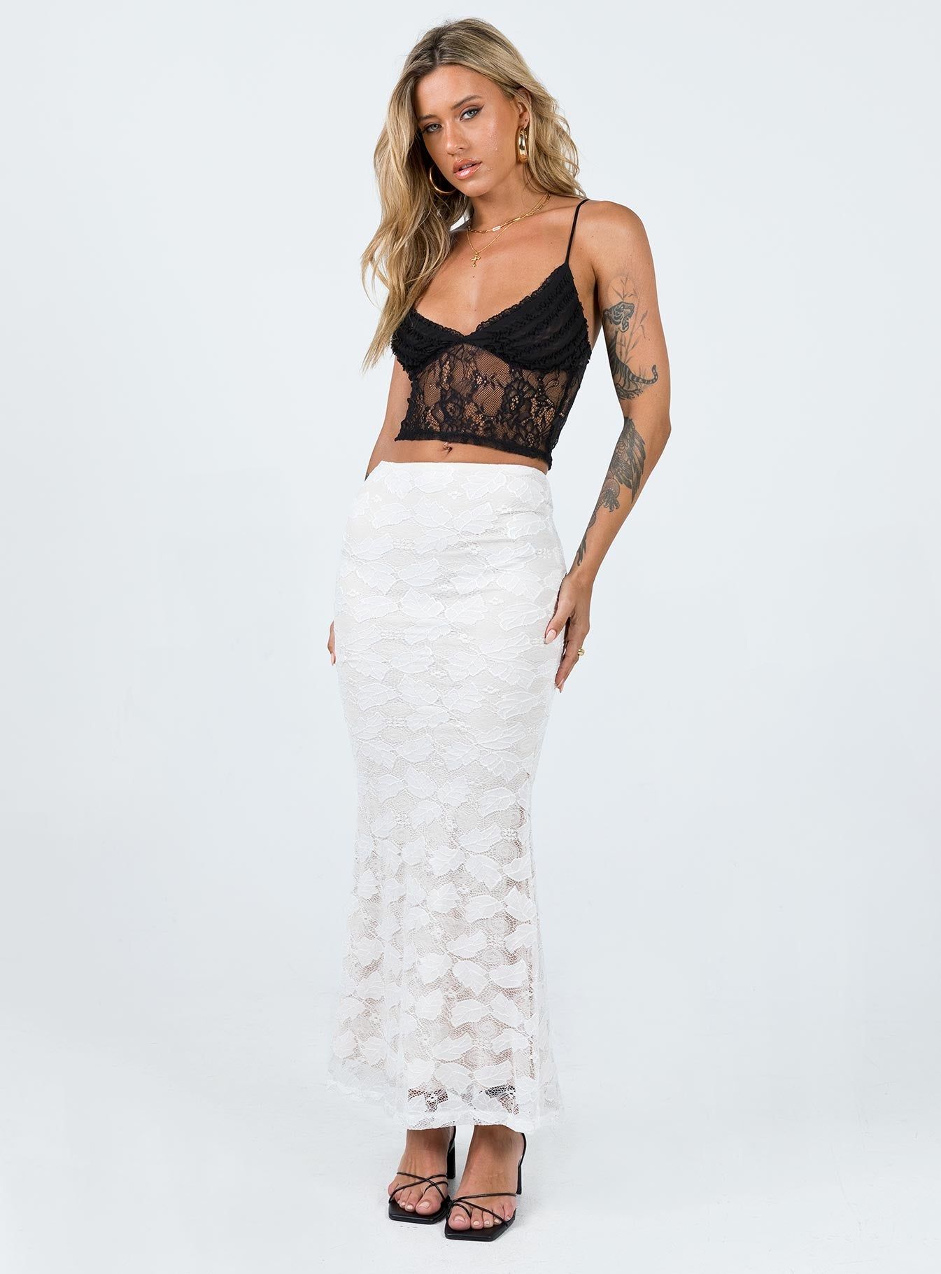 Azra Maxi Skirt White sold by Princess Polly product image thumbnail 2