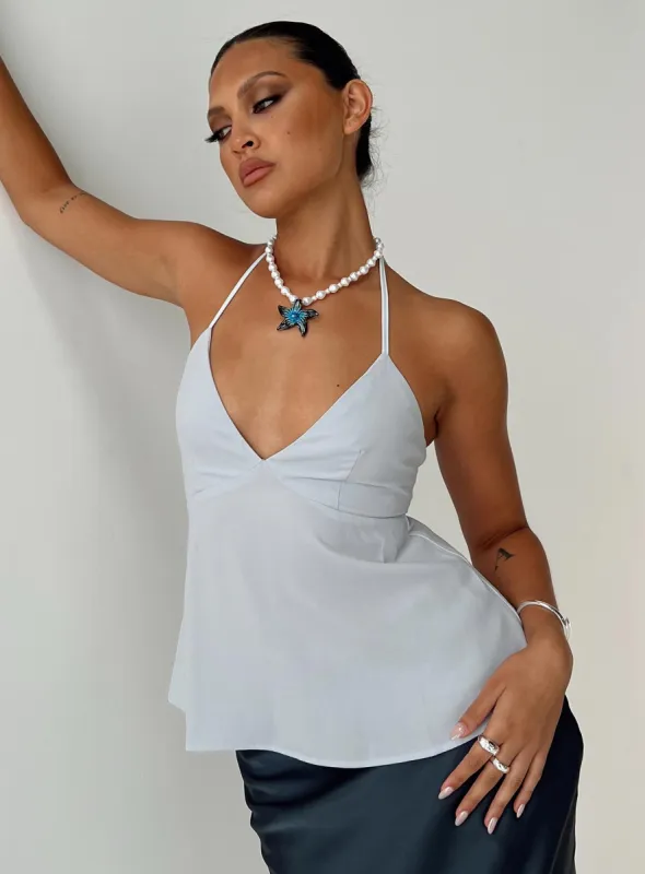 Orwell Top Blue sold by Princess Polly