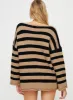 March Striped Sweater Brown / Black sold by Princess Polly