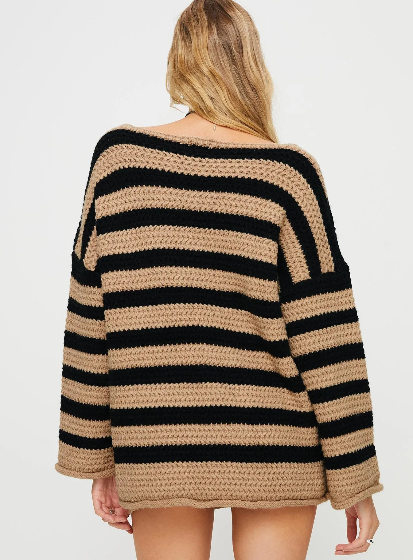 March Striped Sweater Brown / Black sold by Princess Polly product image thumbnail 5