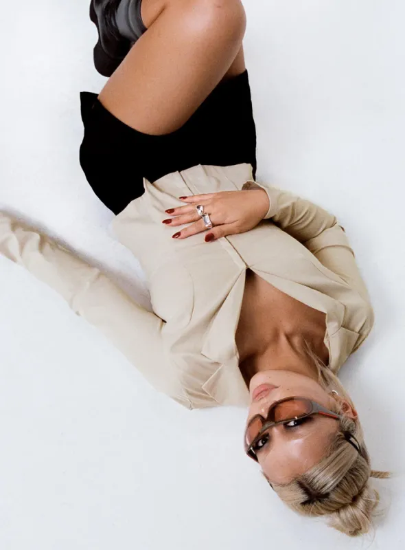 Carsey Shirt Beige sold by Princess Polly