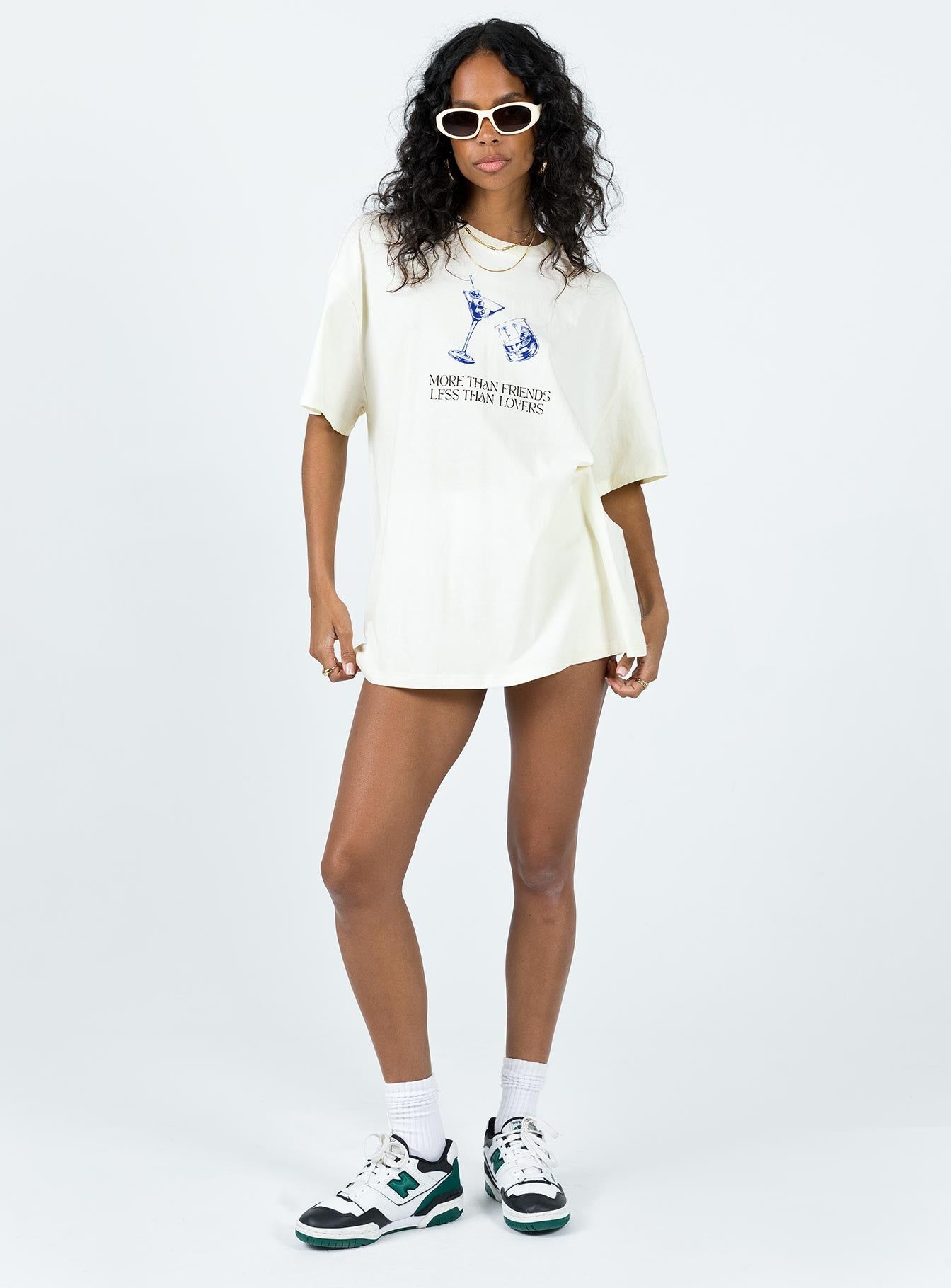 More Than Friends Oversized Top Off White sold by Princess Polly product image thumbnail 4