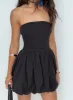 Serenele Strapless Bubble Hem Mini Dress Black sold by Princess Polly