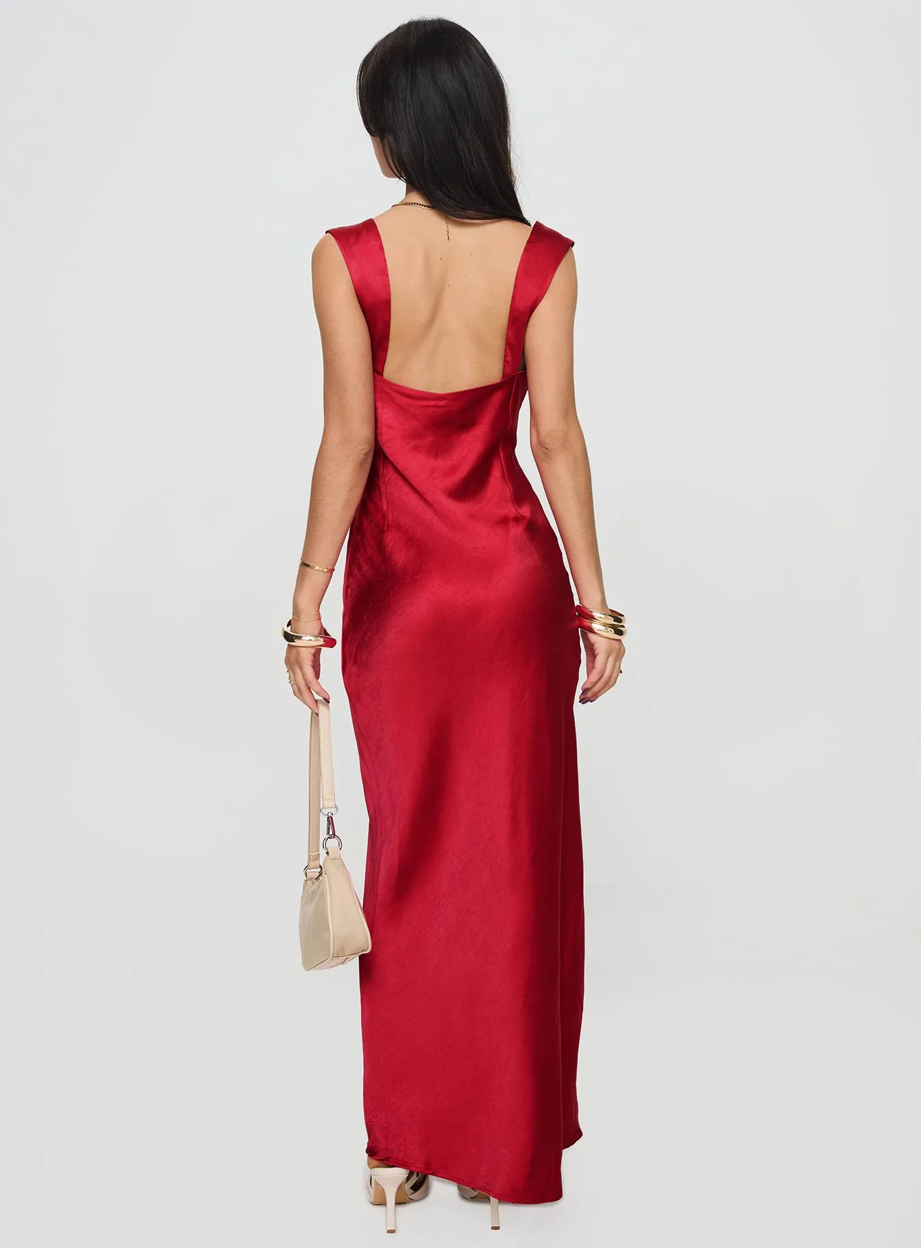 Radioactive Bias Cut Maxi Dress Red sold by Princess Polly product image thumbnail 5
