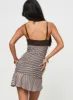 Kelty Stripe Mini Dress Brown Multi sold by Princess Polly