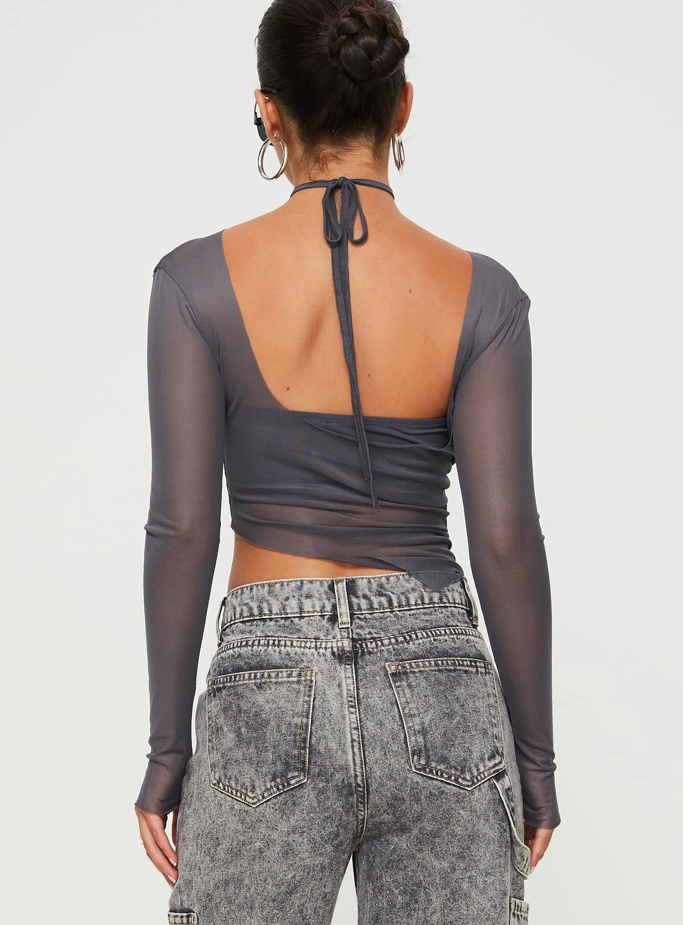 Marier Long Sleeve Top Slate sold by Princess Polly product image thumbnail 4