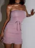True Strapless Mini Dress Pink sold by Princess Polly