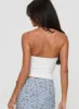 Golden Syrup Strapless Top White sold by Princess Polly