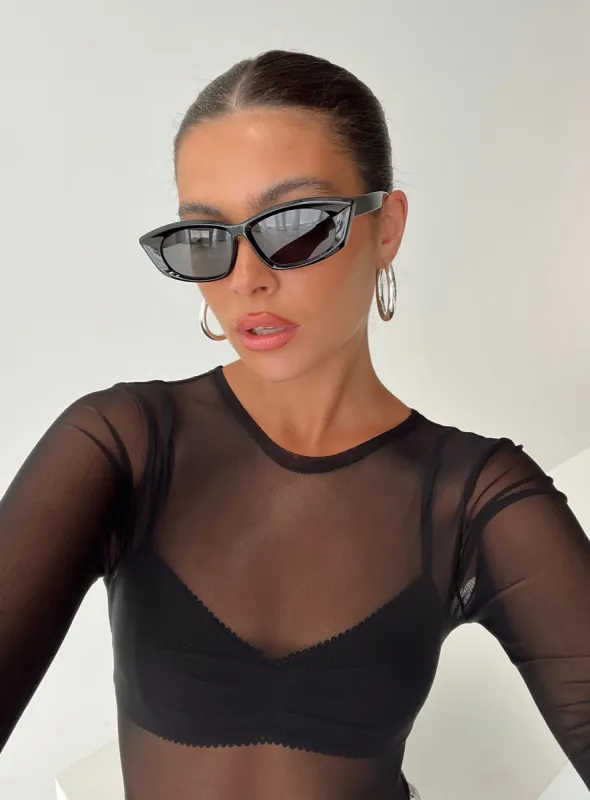 March Sunglasses Black sold by Princess Polly