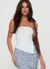 Golden Syrup Strapless Top White sold by Princess Polly