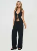 Felipe Linen Blend Pants Black sold by Princess Polly