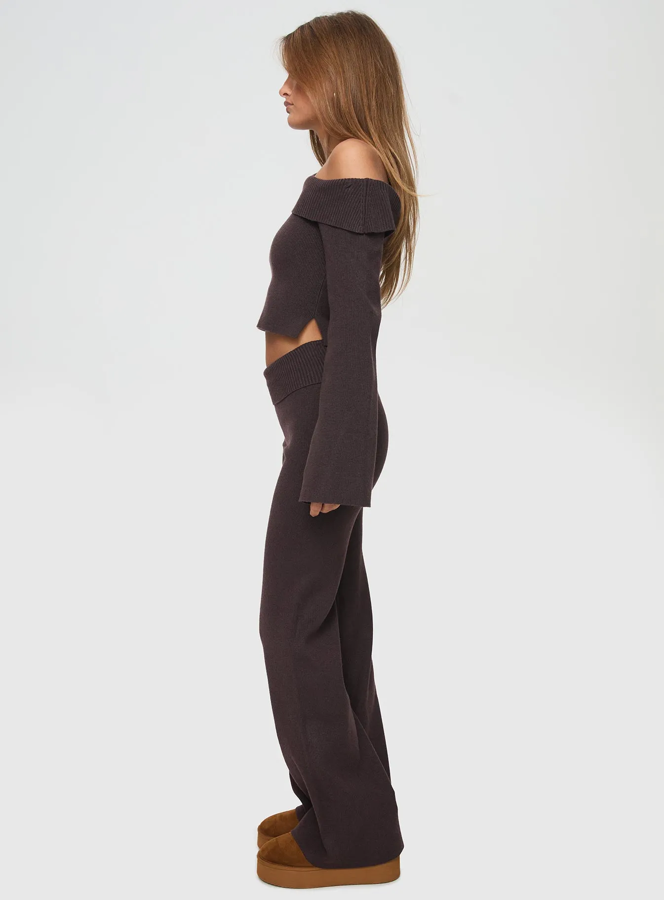 Sina Off The Shoulder Top Chocolate sold by Princess Polly product image thumbnail 4