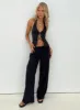 Felipe Linen Blend Pants Black sold by Princess Polly