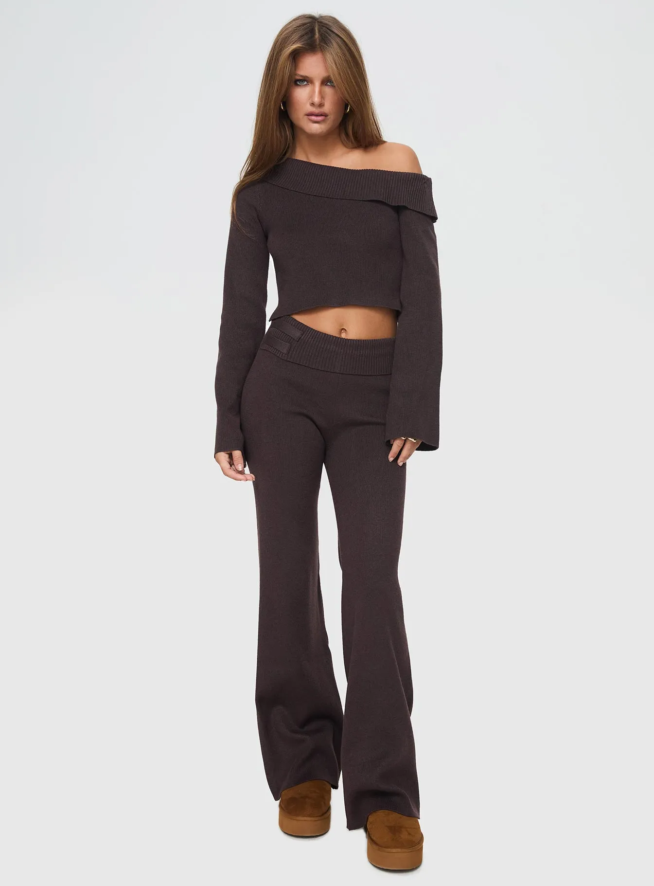 Sina Off The Shoulder Top Chocolate sold by Princess Polly product image thumbnail 3