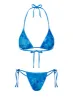 Jenner Tie Side Ruched Bikini Bottom Dark Blue Floral sold by Princess Polly