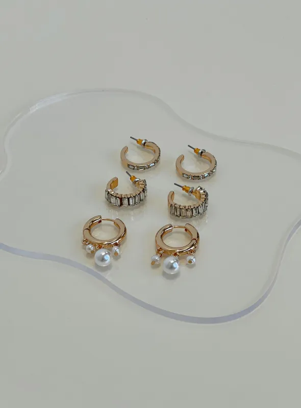 Kern Earring Pack Gold sold by Princess Polly