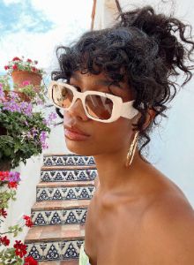 Summerside Sunglasses Cream sold by Princess Polly