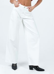 Patridge Wide Leg Jeans White sold by Princess Polly