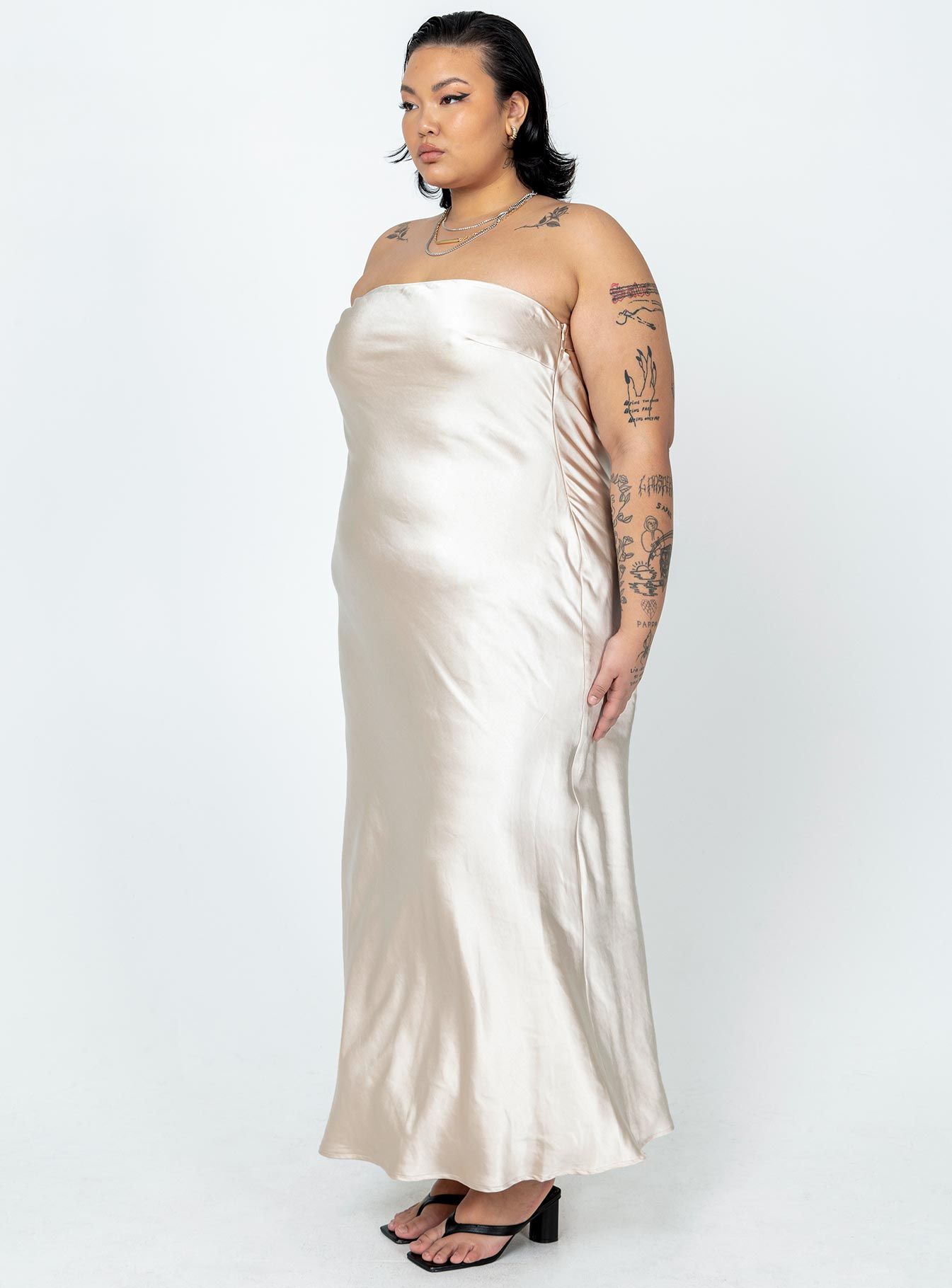 Haley Maxi Dress Champagne Curve sold by Princess Polly product image thumbnail 4