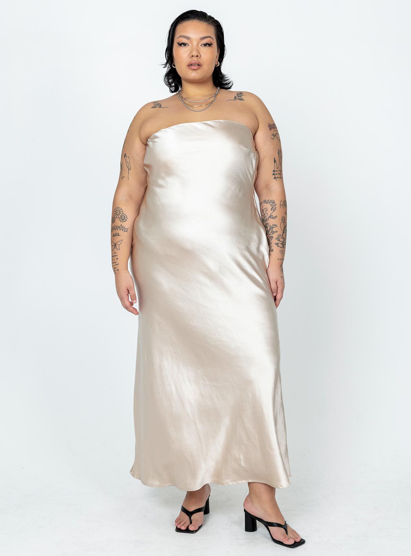 Haley Maxi Dress Champagne Curve sold by Princess Polly product image thumbnail 2