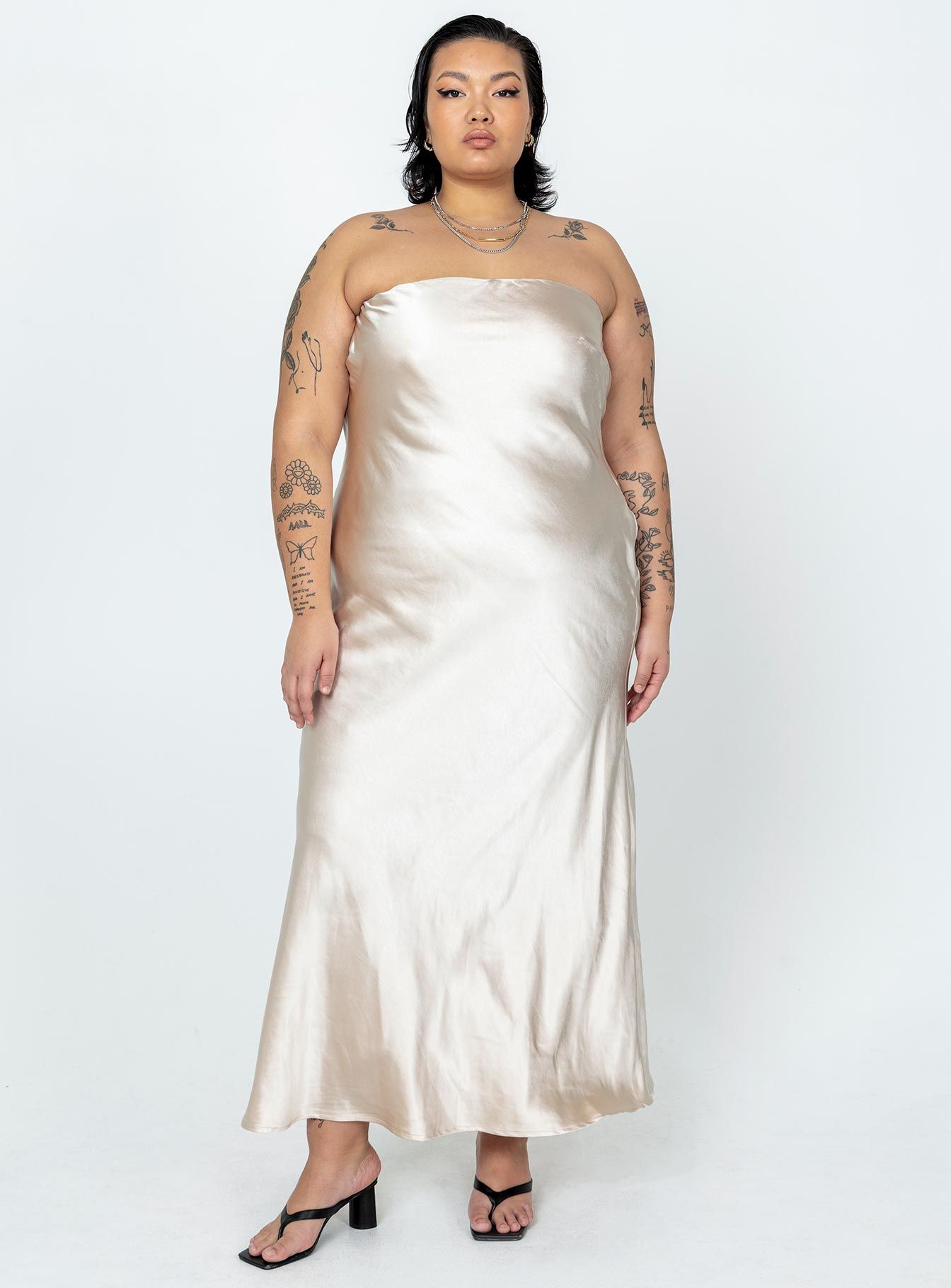 Haley Maxi Dress Champagne Curve sold by Princess Polly product image thumbnail 3