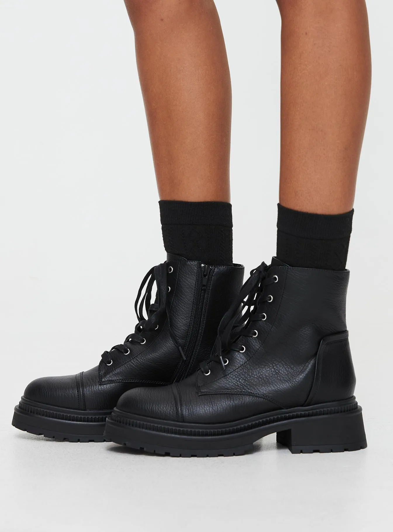 Emerson Combat Boots Black sold by Princess Polly product image thumbnail 3