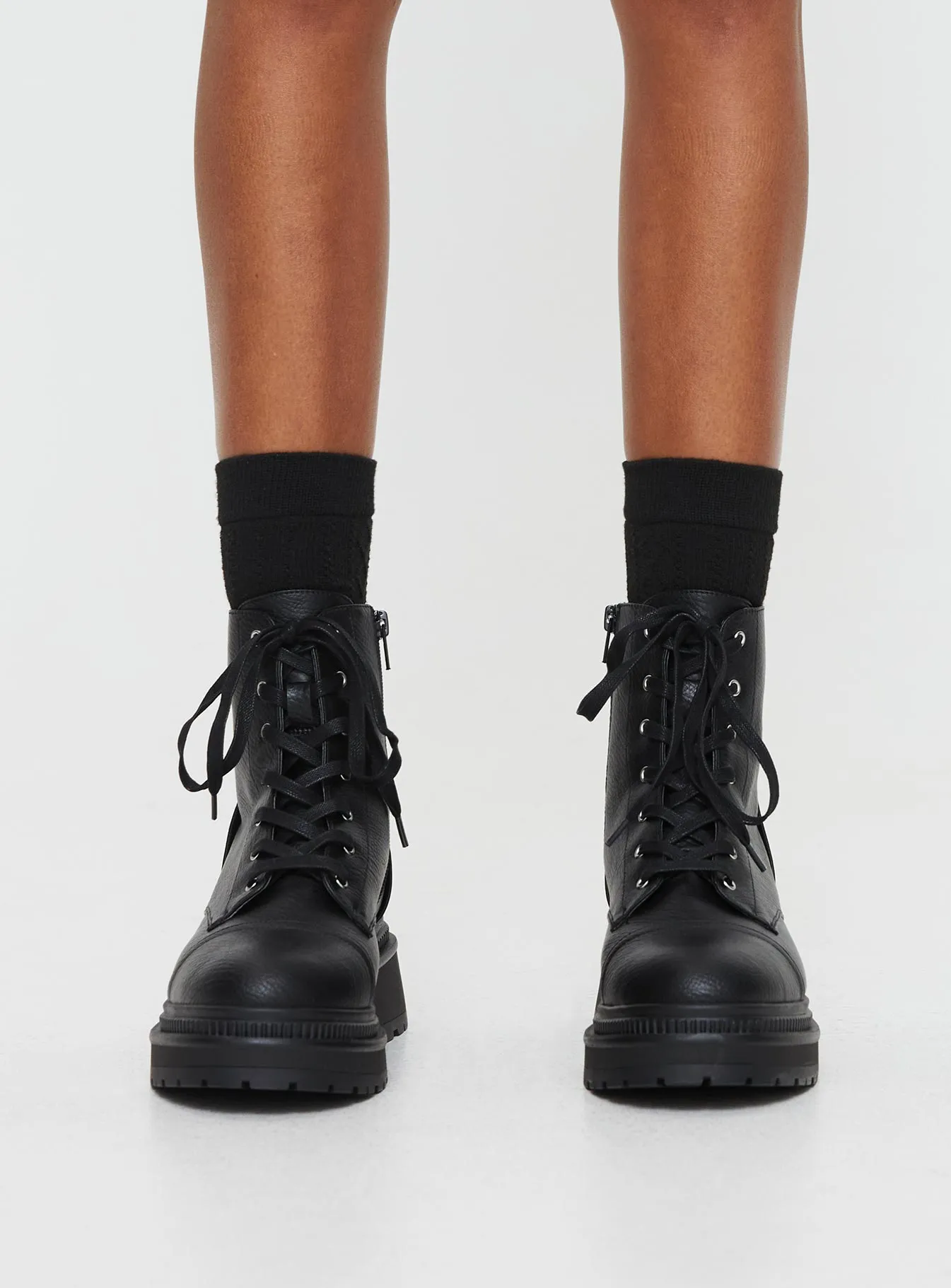 Emerson Combat Boots Black sold by Princess Polly product image thumbnail 2