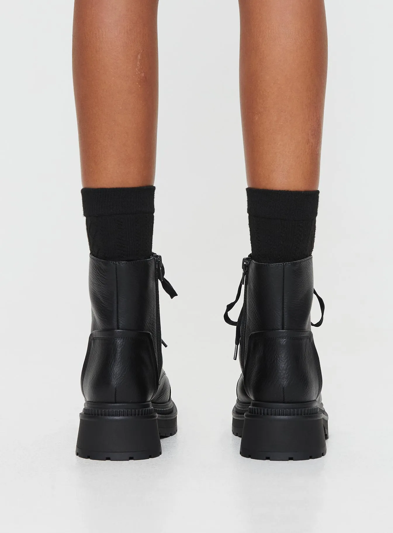 Emerson Combat Boots Black sold by Princess Polly product image thumbnail 4