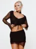 Neroli Frill Set Black sold by Princess Polly