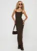 Kattan Maxi Dress Chocolate Petite sold by Princess Polly