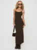 Kattan Maxi Dress Chocolate Petite sold by Princess Polly