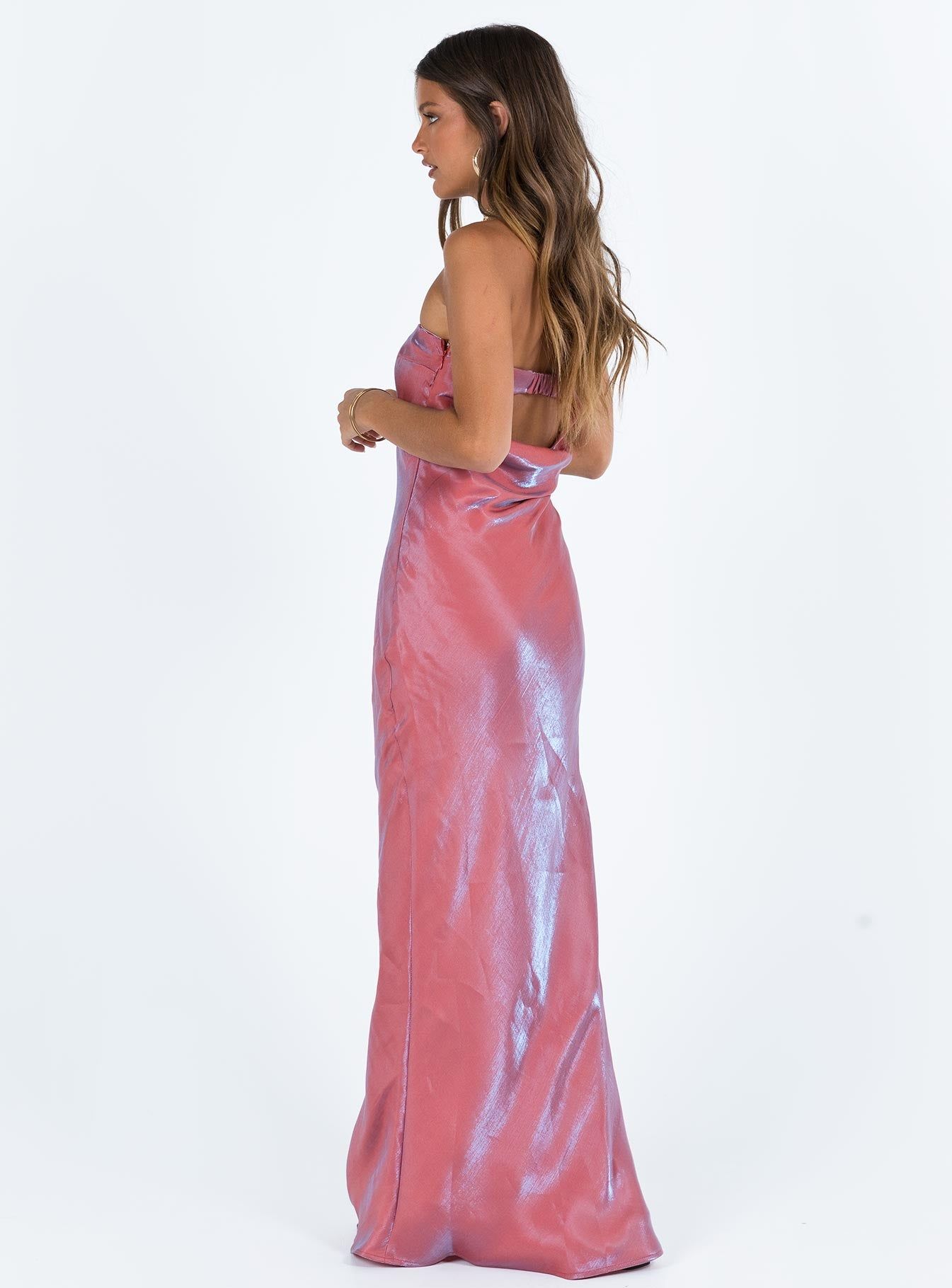Aysa Strapless Maxi Dress Pink sold by Princess Polly product image thumbnail 4