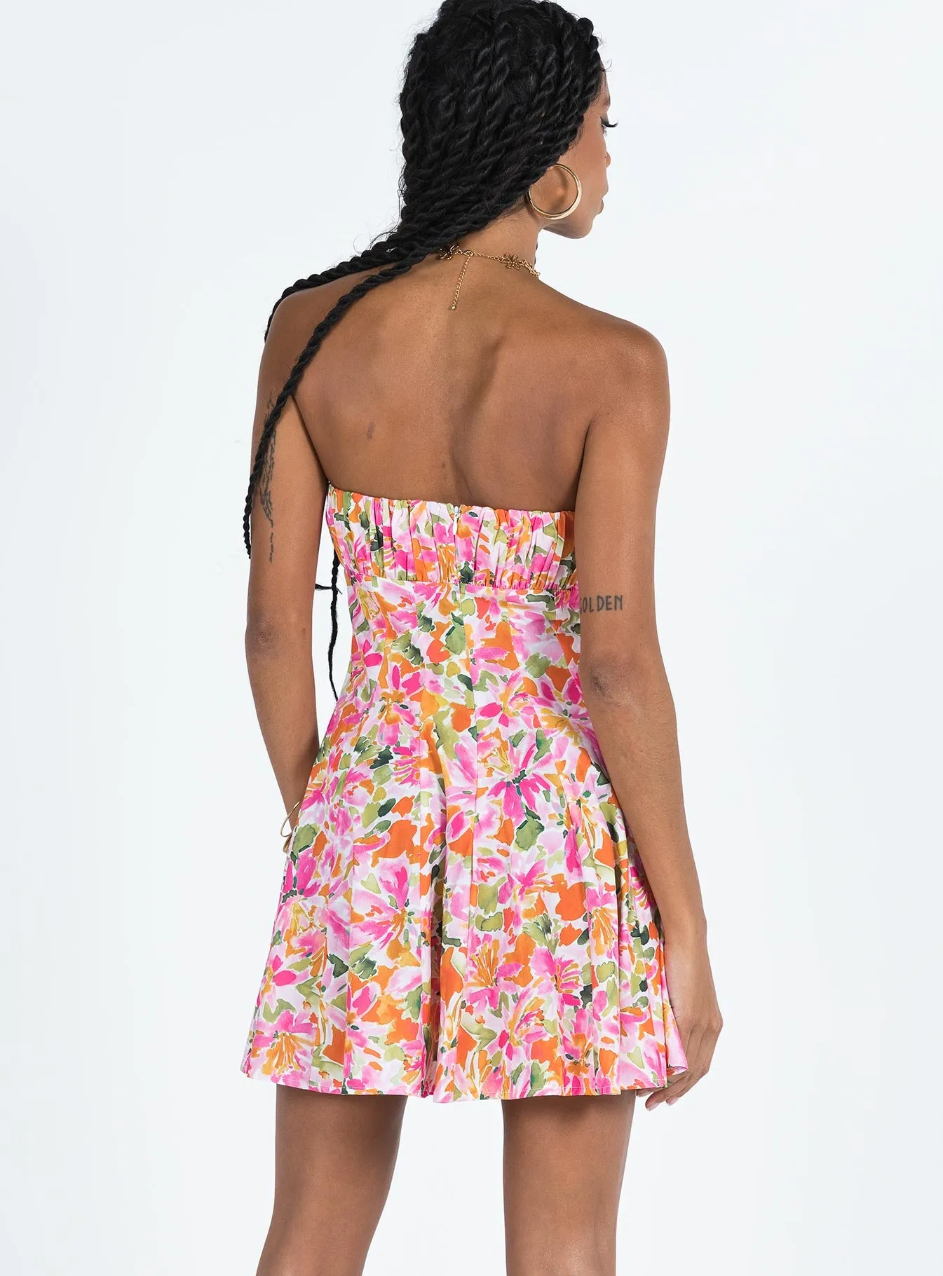 Largo Strapless Mini Dress Multi sold by Princess Polly product image thumbnail 5