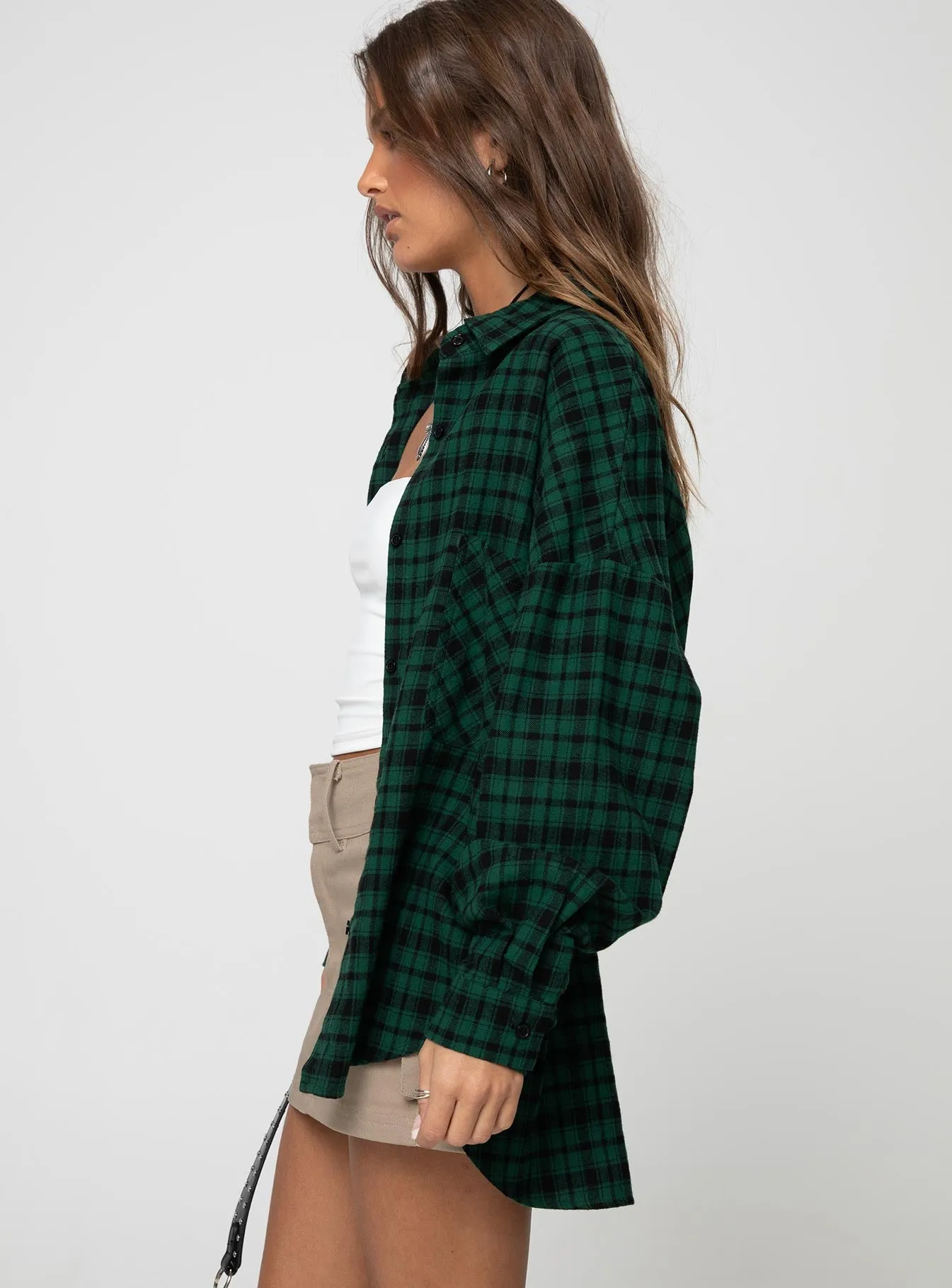 Stark Shirt Green Check sold by Princess Polly product image thumbnail 3
