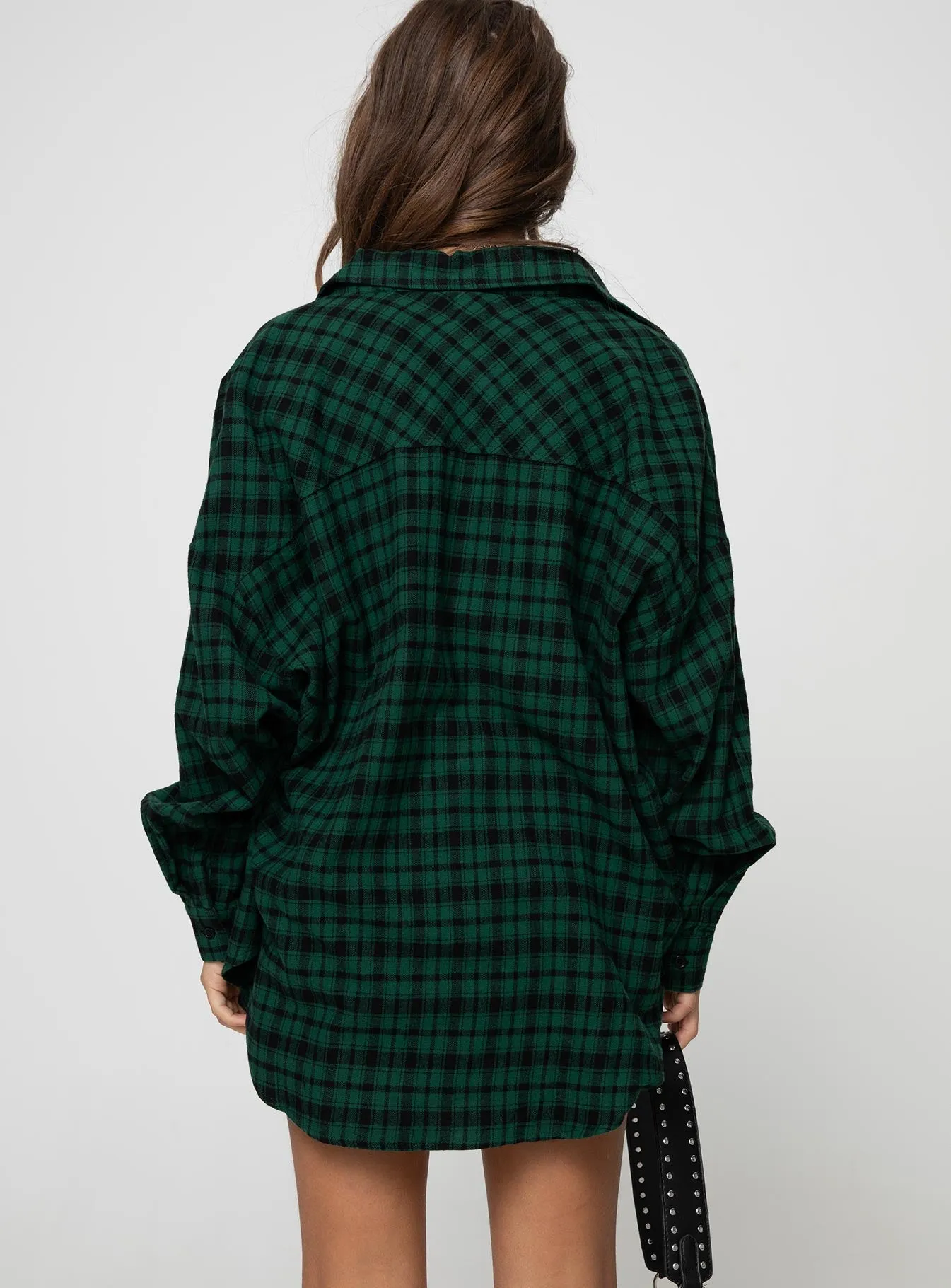 Stark Shirt Green Check sold by Princess Polly product image thumbnail 4