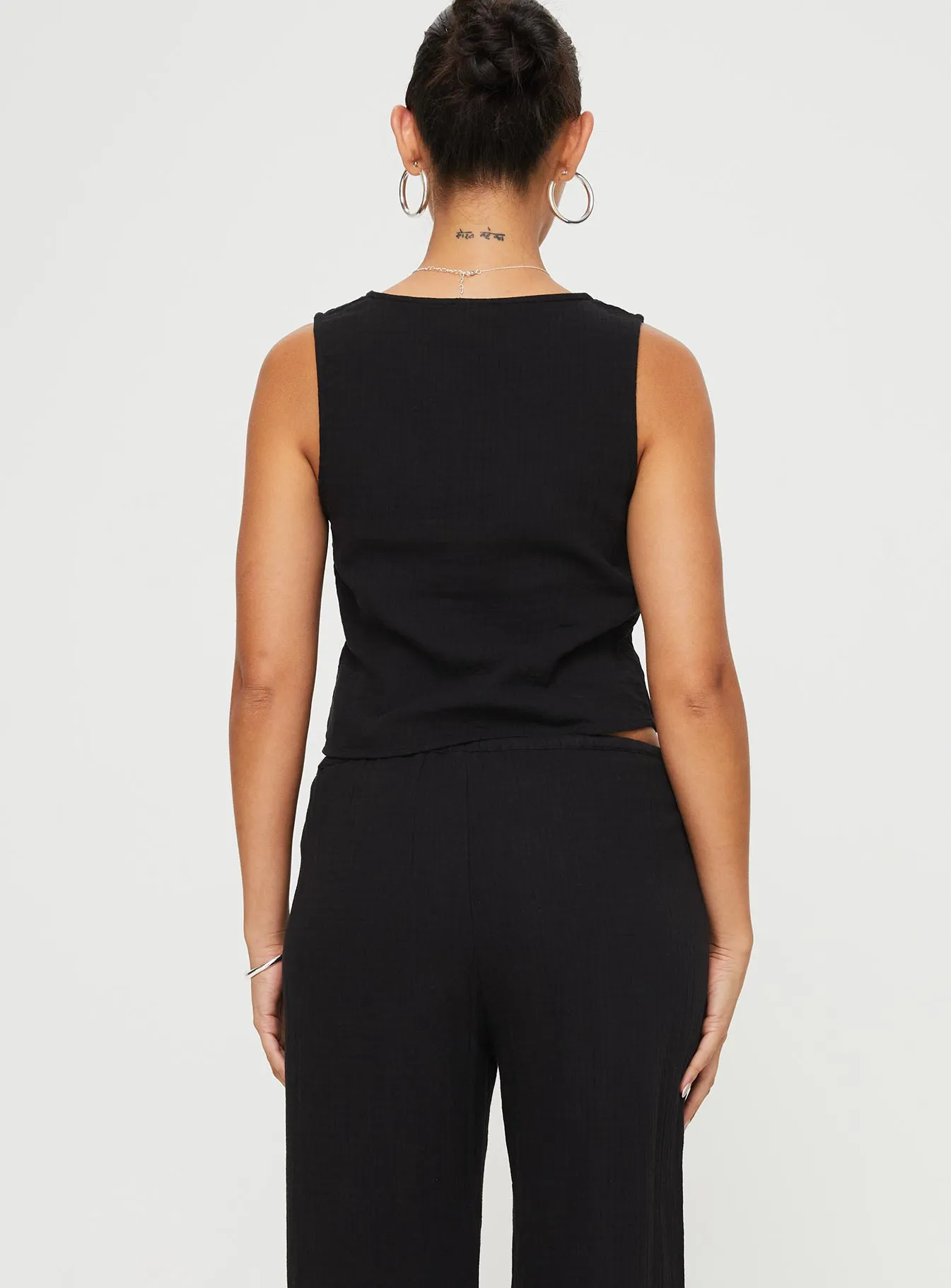 Momo Vest Top Black sold by Princess Polly product image thumbnail 5