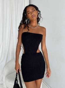 Olia Mini Dress Black sold by Princess Polly