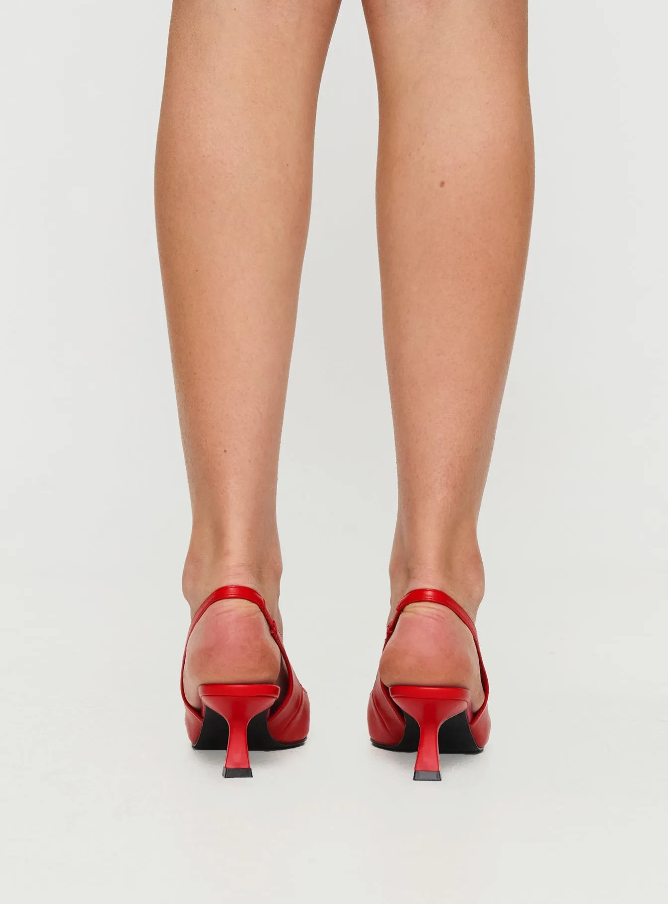 Denalia Pointed Toe Heels Red Matte sold by Princess Polly product image thumbnail 4