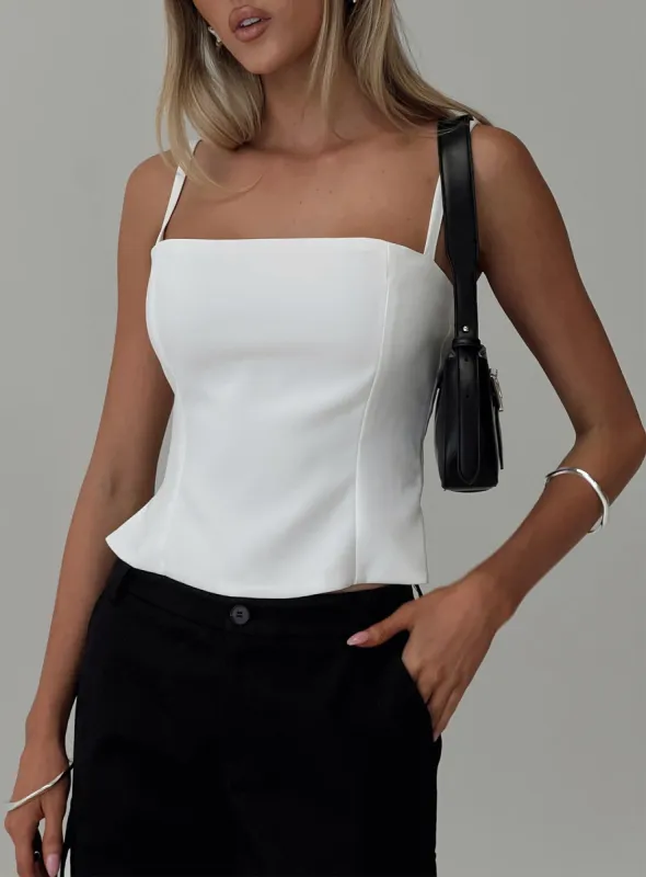 Battersea Top White sold by Princess Polly