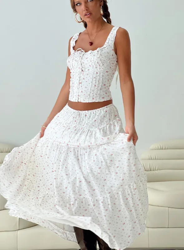 Traycie Corset Top White sold by Princess Polly